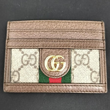 GUCCI Ophidia Card case Wallet GG Supreme Canvas Leather Authentic Used Japan