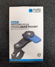 Quad Lock QLM-HBR Supporto Manubrio Moto per iPhone e Samsung Galaxy - Blu/Nero