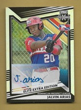 JALVIN ARIAS 2022 PANINI ELITE ROOKIE RC AUTOGRAPH AUTO CARD #181 MLB