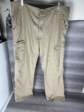 Wrangler Men's Relaxed Fit Cargo Pants 40x30 Khaki Care 302 Cotton Spandex