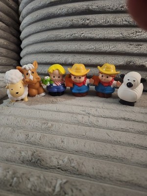 Fisher-Price Little People Farm Figures Lot 6 Pieces Animals & Farmers