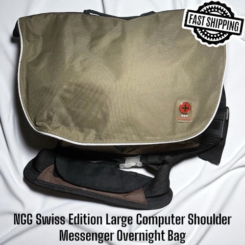 NGG Swiss Edition Large Computer Shoulder Messenger Overnight Bag FAST SHIPPING - 第 1/8 張圖片