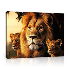 Lion Family Canvas Wall Art Poster Print Artwork Decor Home Room Decoration