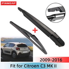 1/2PCS Rear Wiper Blade Wiper Arm Kit For Citroen C3 MKⅡ 2009--2016 Windshield 