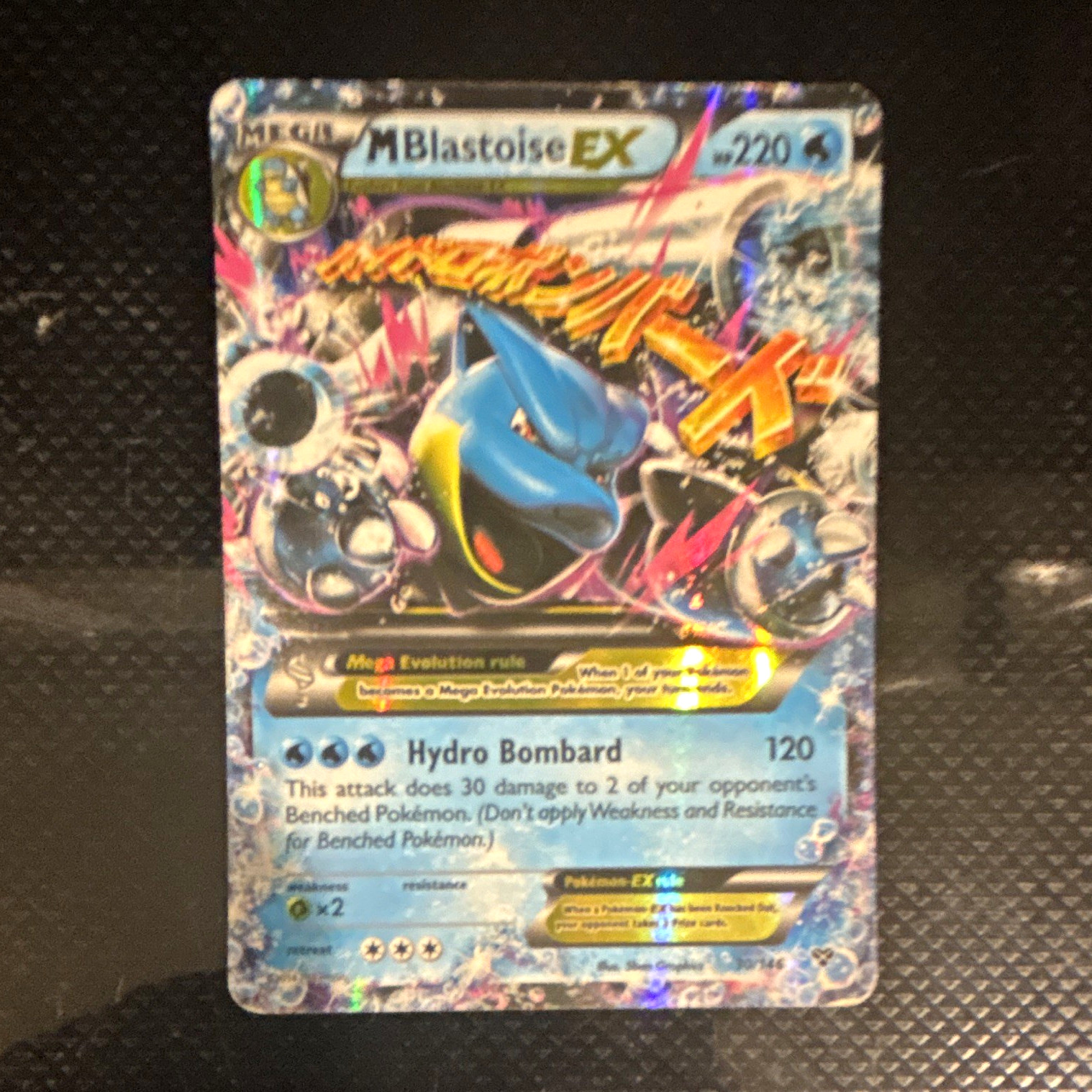 The Pokémon Company M Blastoise EX 102/108 XY Full Art Holo English 2014 220 HP