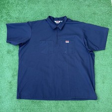 Vintage Ben Davis Half Zip Garage Workwear Made In USA Collar Shirt Sz 4XL