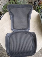 Herman Miller Aeron Black Size B Mesh Set Back and Seat