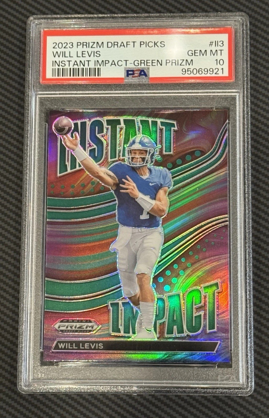 Will Levis Panini Prizm Draft Picks Instant Impact #II3 Green