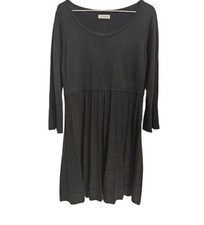 Black Calvin Klein Fit & Flare Sweater LARGE Dress Above the Knee Stretch