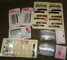 Lot of 2 Vintage 1989 Goody 6 Stay Tight Barrettes Deluxe Hair Comb Darice