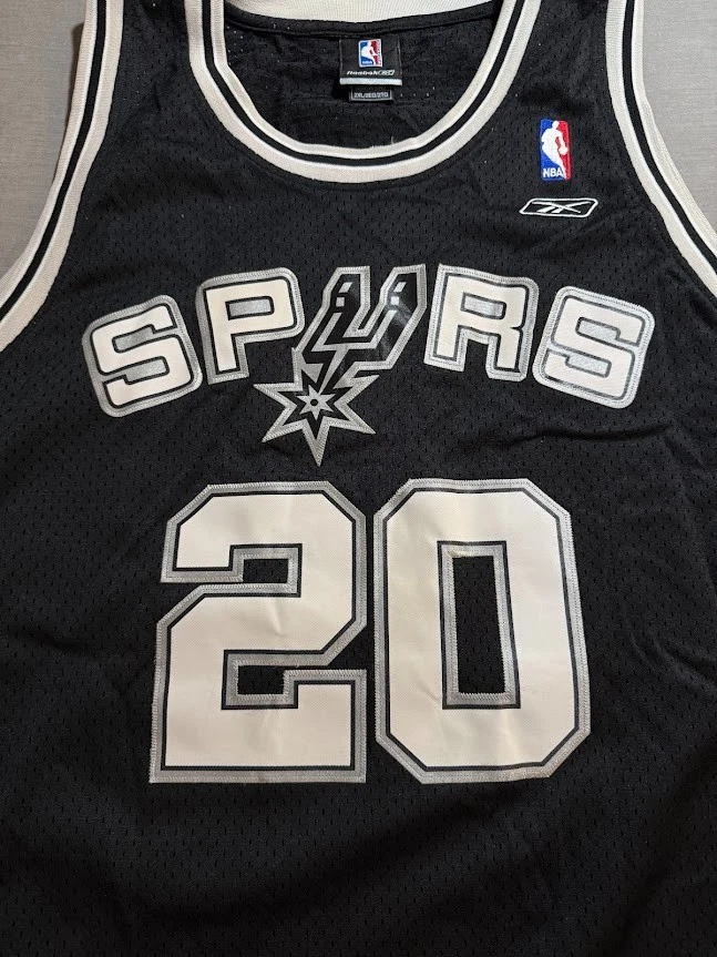San Antonio Spurs Manu Ginobili #20 Reebok Jersey Mens 2XL Black Sleeveless. - Image 2 of 4