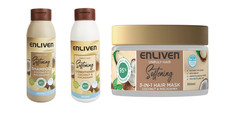 Enliven Fruits Coconut &Macadamia Shampoo Conditioner & Mask Softens Hair 350ml