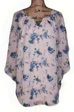 Attention - Pretty Pink Stripe & Floral Layered Tunic - Women's Size 3X