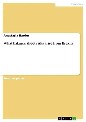 Anastasia Harder | What balance sheet risks arise from Brexit? | Taschenbuch