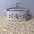 Vintage CorningWare Blue Dusk 1.5L Casserole Dish with Lid Pyrex Made In USA