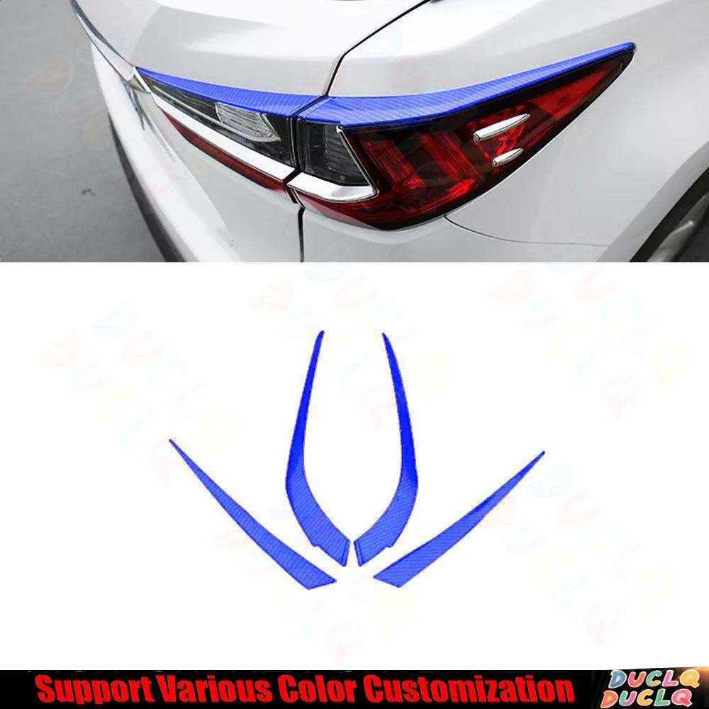 For Lexus RX350 450h 2016-2019 Blue Carbon Fiber Rear Lamp Taillight Strip Trim