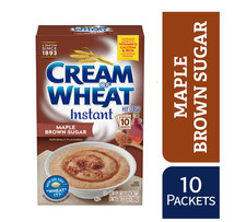 Cream of Wheat Instant hot Cereal, Maple Brown Sugar, Shelf-Stable, 10 Counts...
