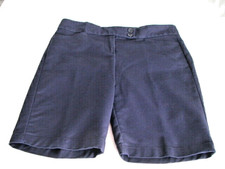 Ann Taylor Signature Fit Bermuda Walking Shorts Navy Blue Size 6 Petite