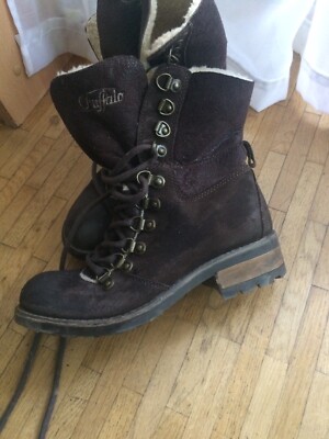 Damen   Stiefel, Stiefelette Buffalo Gr. 38 , Leder , Gefüttert