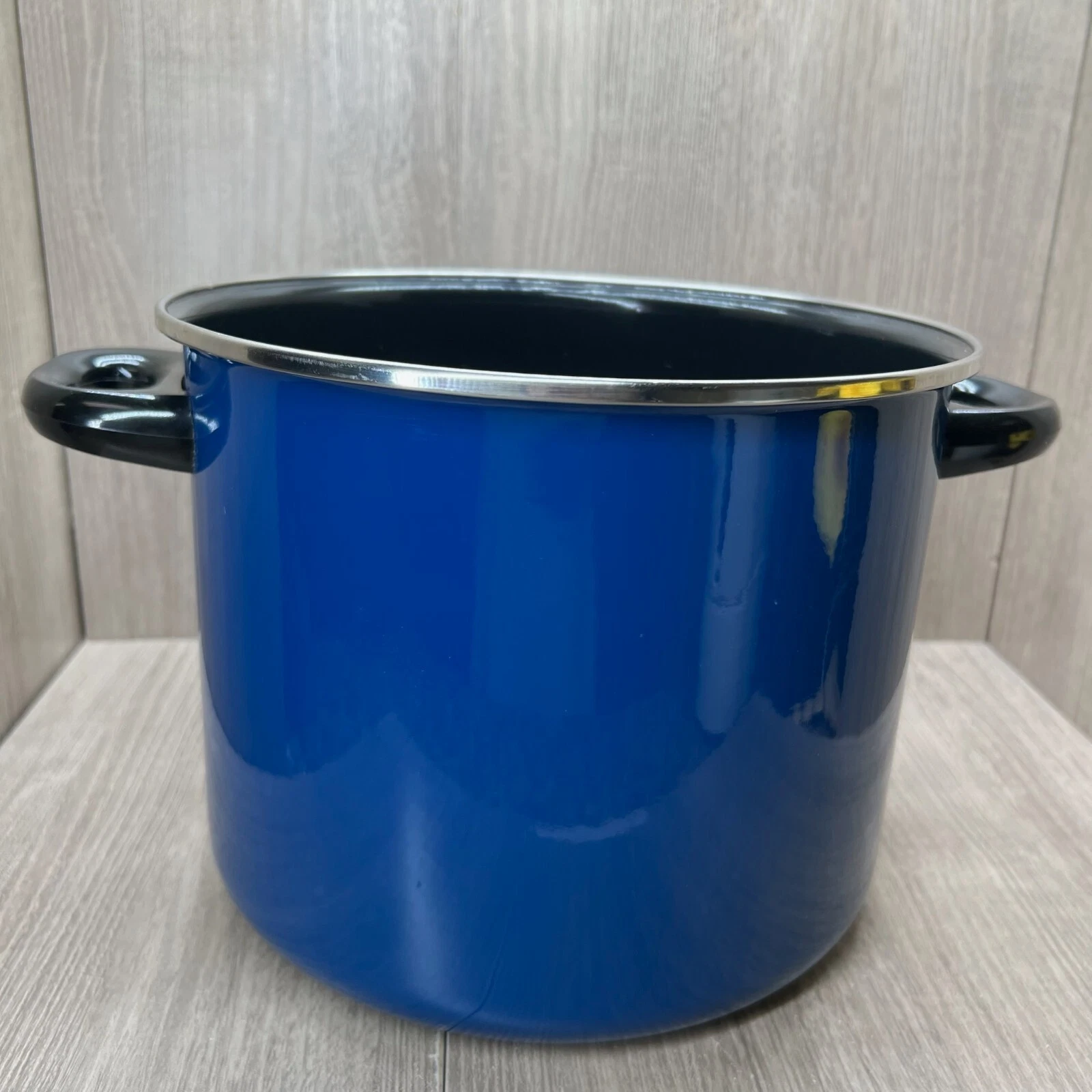 San Ignacio Vintage Cookware 10 Qt Porcelain Enamel Stockpot Blue