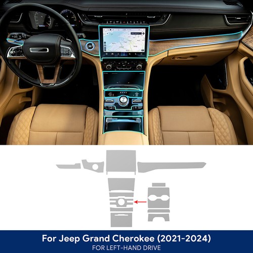 Fit For Jeep Grand Cherokee 21-24 Car Interior Precut Paint Protection Film PPF - Picture 3 of 13