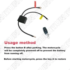12V Motorcycle Battery Disconnect Cut Off Isolator Master Switch Wireless Remote