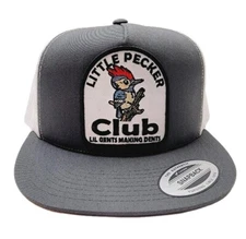 Little Pecker Club Lil Gents Making Dents Mesh Snapback Embroidered Patch...