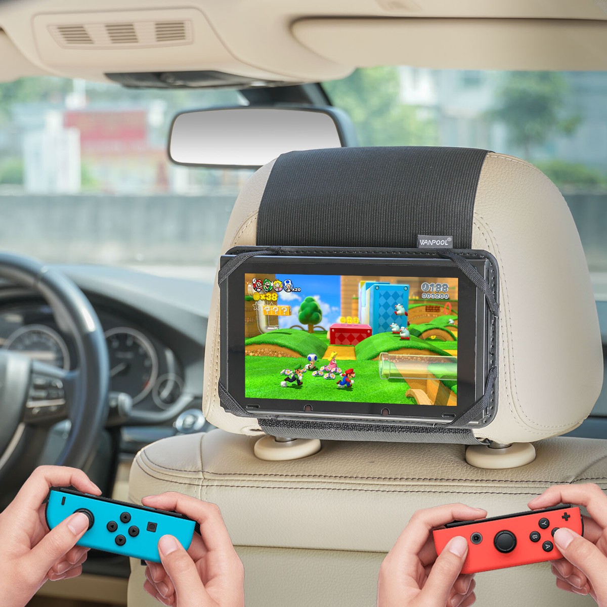 Switch Car Holder, Car Headrest Mount Holder for Nintendo Switch Inch  Tablets