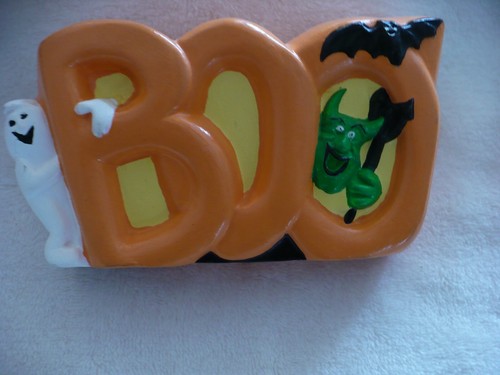 WB- HALLOWEEN BOO! (GHOST DEVIL BAT WITCH SPIDER DECO #49955 1/2 - Picture 4 of 12