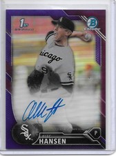 2016 Bowman Chrome ALEC HANSEN PURPLE REFRACTOR AUTO RC #193/250 CHICAGO!