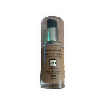 MAX FACTOR FACEFINITY FLEXI-HOLD 3 IN 1 FOUNDATION 95 TAWNY NEU. UK made.