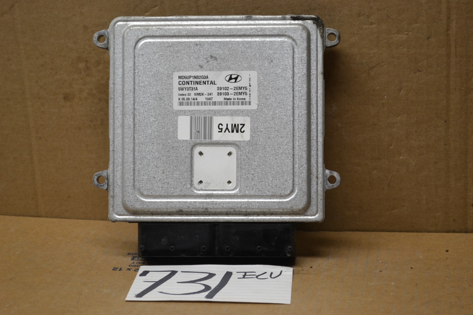 2015 Hyundai Elantra #731 Engine Computer ECM ECU 39102-2EMY5