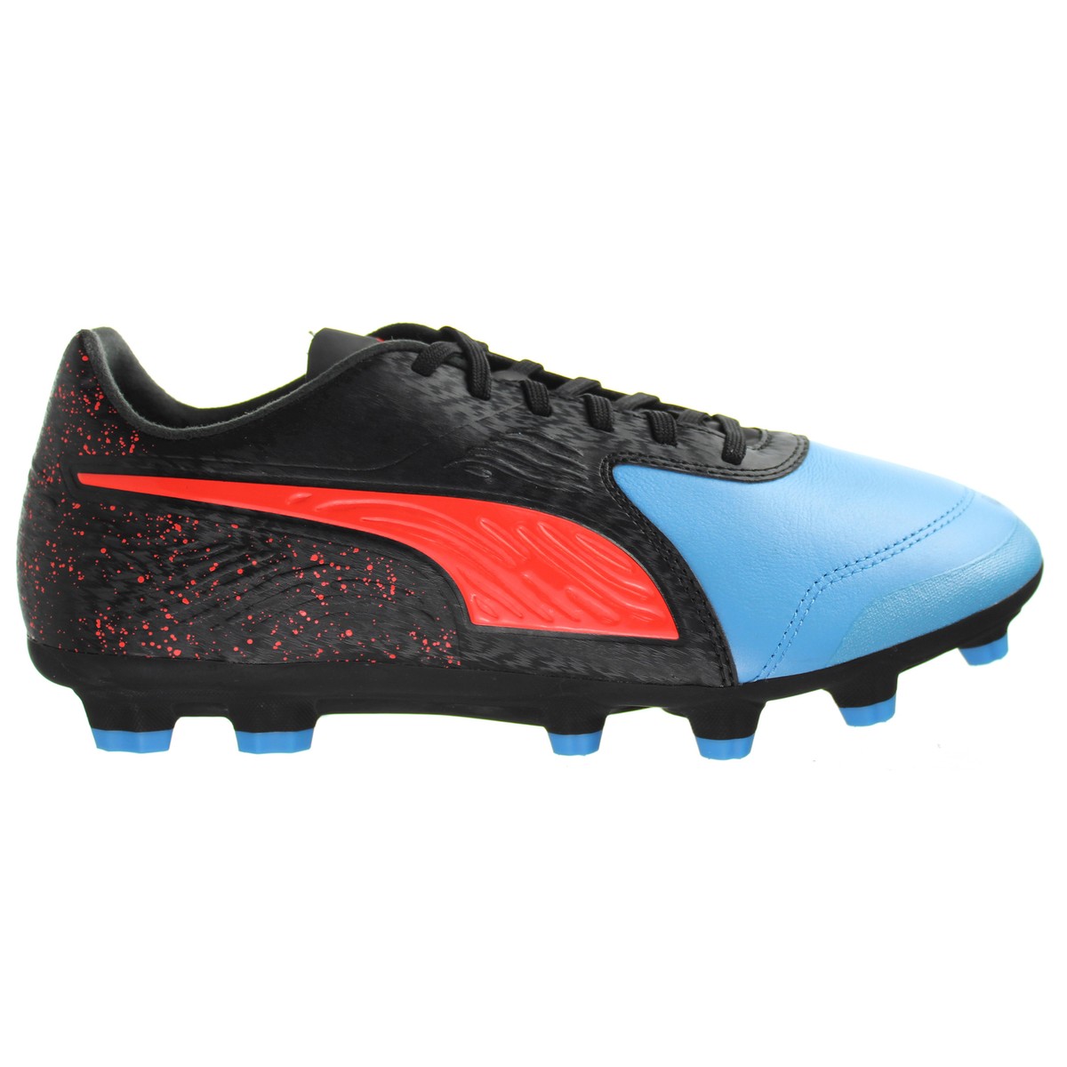 Puma One CC HG Mens Black/Blue Football Boots