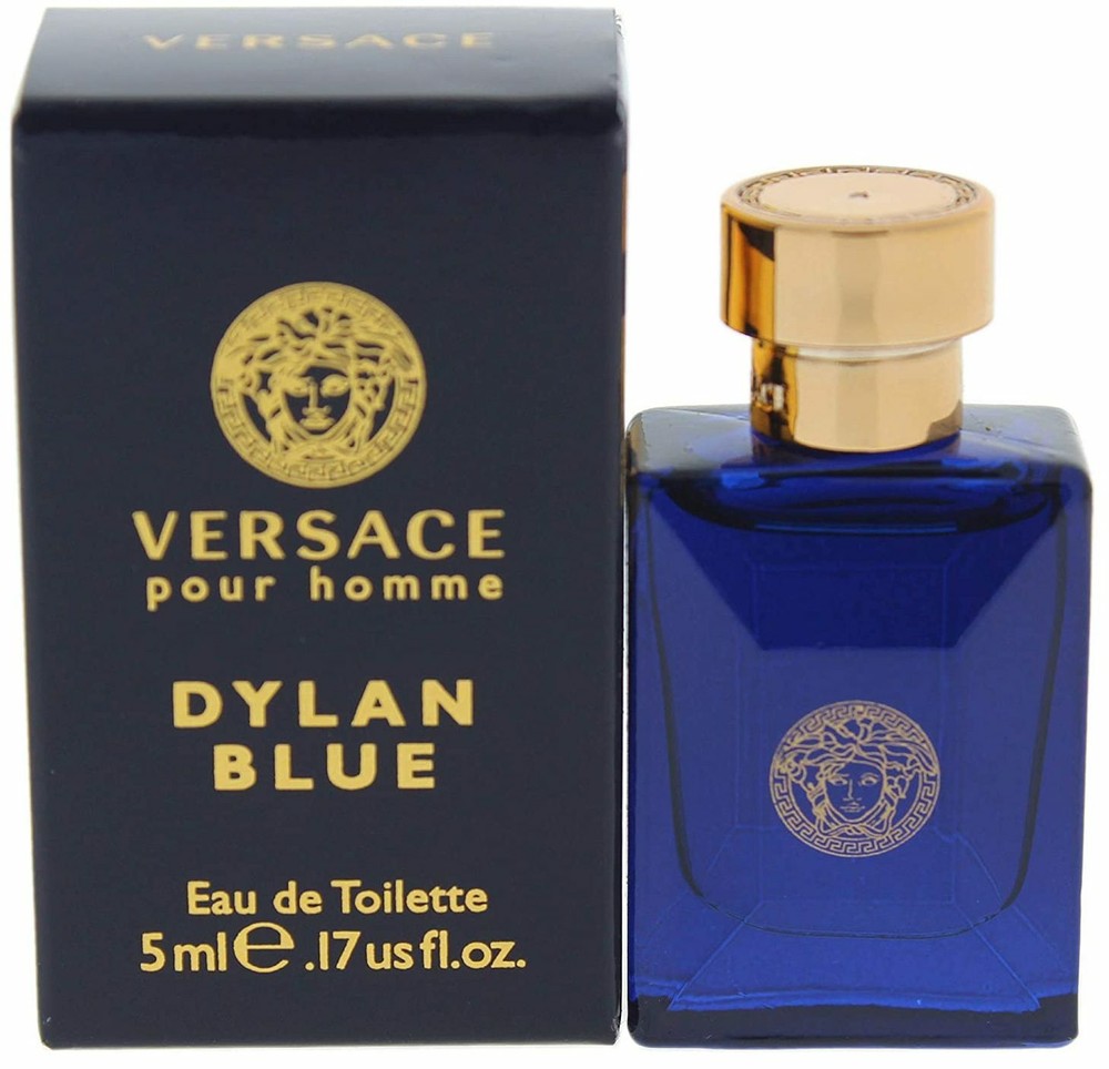 VERSACE POUR HOMME DYLAN BLUE EDT MINI SPLASH 0.17 Oz / 5 ml TRAVEL SIZE NEW!!!