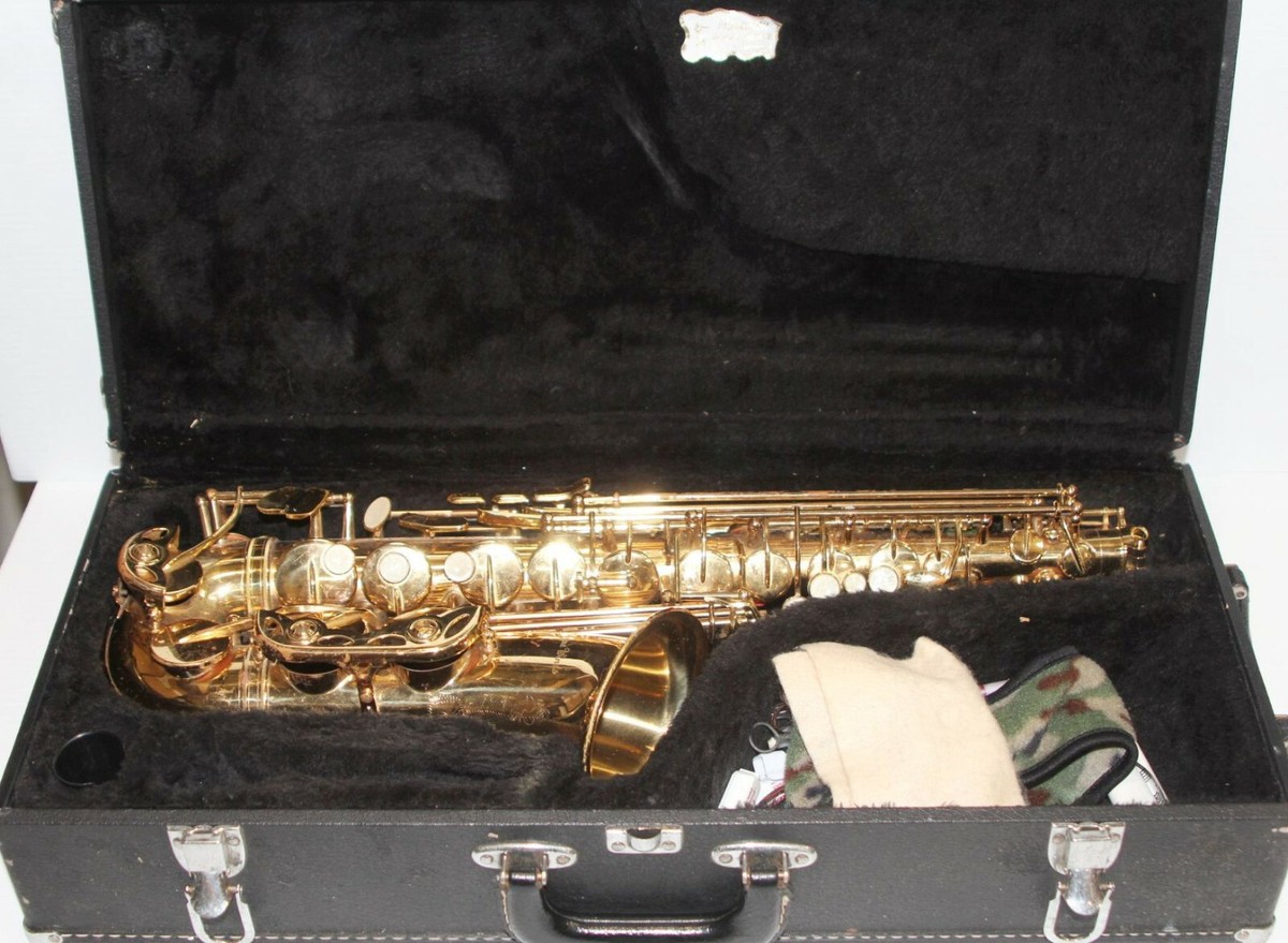 Antigua アルトサックス WINDS ALTO SAX GL W/CASE Antigua Winds Alto Saxophone Sax w/ Case (Incomplete