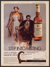 Canadian Mist Walking Stick 1970s Print Adver...