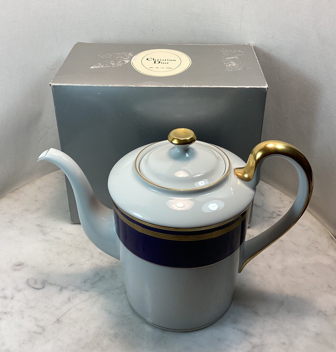 食器 Godron,Christian Dior Vintage CHRISTIAN DIOR Gaudron Lapis Blue Coffee Pot New Rare | eBay