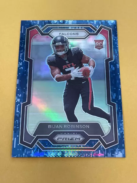 2023 Panini Prizm Bijan Robinson Rookie Navy Camo Prizm #305 /25 Atlanta Falcons