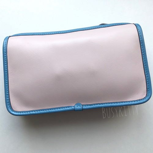 EUC Coach 1941 Britt Wristlet in Seashell Blue Pink Colorblock - Style No. 89328 - Picture 4 of 8