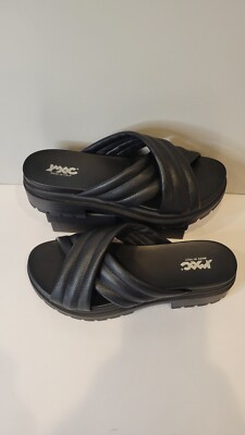 IMAC  SANDAL - Black/Anthracite LEATHER QUALITY  EU 38 Made In Italy 