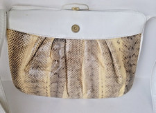 VINTAGE SNAKE SKIN PURSE HANDBAG MADE IN SPAIN 10.5" L x 7" H