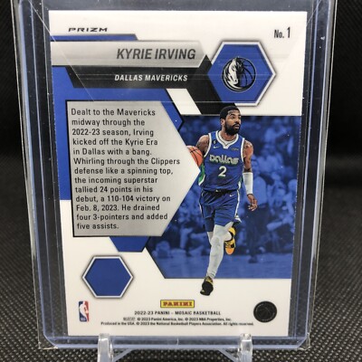 panini カイリー・アービング ダイヤモンド入り　ジャージナンバー panini カイリー・アービング ダイヤモンド入りジャージナンバー