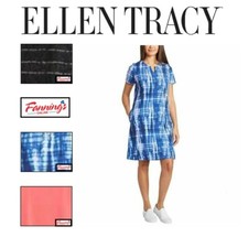 Ellen Tracy Ladies' V-Notch Relaxed Knit Dress with Pockets A31