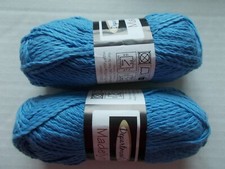 Department 71 Madelyn 100 cotton yarn, Azure, lot of 2 89 yds each
