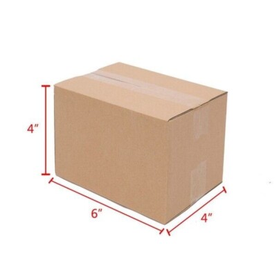 100 Corrugated Paper Boxes 6x4x4''（15.2*10*10cm）Yellow