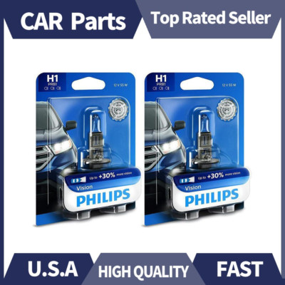 H1 Philips 55W Set of 2 Headlight Light Bulb Hi/lo Beam For 2002-2004 Acura RSX