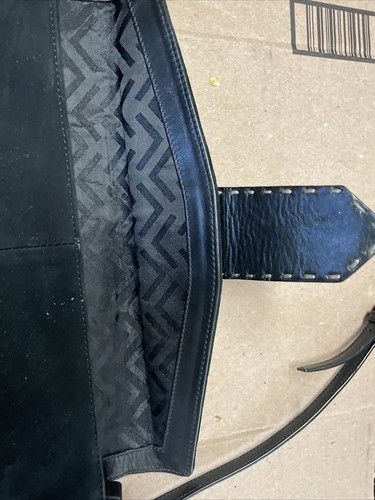Via Spiga Purse Velvet Black w/ Strap Envolope - Picture 9 of 12
