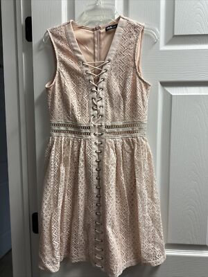Ina Pink Lace Lace Up Dress | eBay Ina Pink Lace Lace Up Dress | eBay
