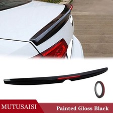 Fits Vw Jetta Mk6 12-18 Sedan Rear Trunk Lip Spoiler Wing W Reflector Gloss Blk