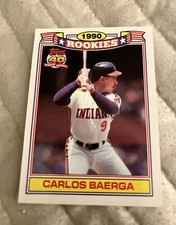 Carlos Baerga 1991 Topps 40th Anniversary 1990 Rookies Baseball Card #4 Indians 